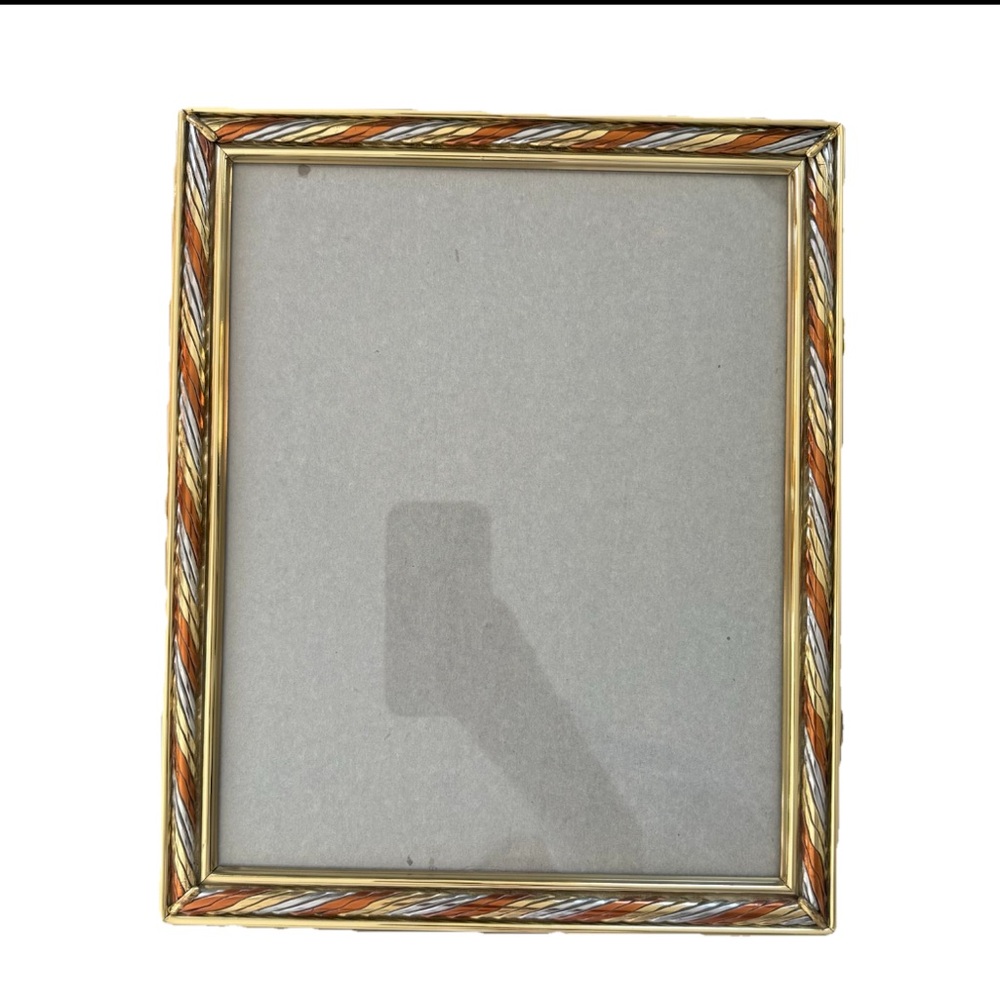 Multicolor Tri-Metal Decorative Photo Frame 9โ x 11โ